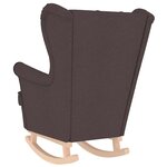 vidaXL Chaise à bascule marron foncé 74x90x102 cm tissu