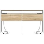 vidaXL Tête de lit de rangement Chêne sonoma 200 cm Bois d'ingénierie