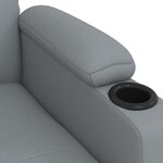 vidaXL Fauteuil inclinable électrique Gris clair Tissu