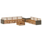 vidaXL Ensemble de canapés d'extérieur 8 Pièces Naturel 79 x 79 x 37 cm