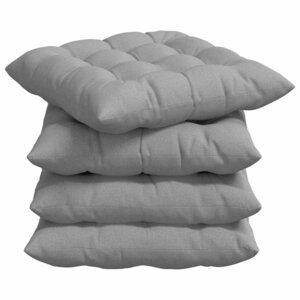 vidaXL Coussins de siège 4 pc Tissu Gris nuage 40 x 40 x 6 cm