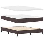 Lit coffre avec matelas vidaXL Marron foncé 160x200 cm en tissu