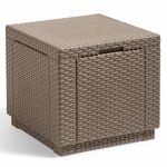 Keter Pouf de rangement Cube Cappuccino 228749