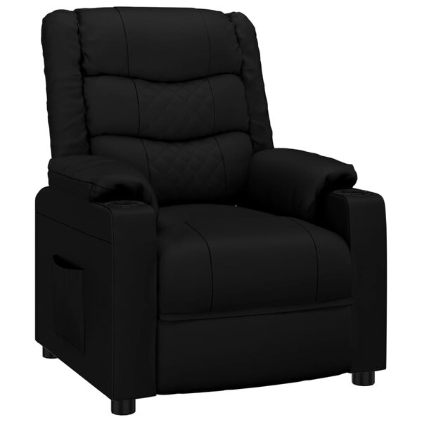 vidaXL Fauteuil inclinable Noir Similicuir