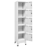 vidaXL Armoire à casiers Gris Clair 38x40x180 cm Acier