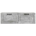 vidaXL Meuble TV mural Gris béton 98 x 31 x 30 cm Bois d'ingénierie