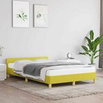 vidaXL Cadre de lit sans matelas vert 120x200 cm tissu