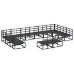 vidaXL Ensemble de canapé de jardin 12 Pièces Noir 423 x 211 5 x 71 cm