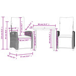 vidaXL Ensemble à manger de jardin 3Pièces coussins gris clair poly rotin