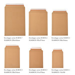 Lot de 500 enveloppes carton b-box 2 marron compatible lettre suivie / lettre max la poste