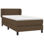 vidaXL Sommier à lattes de lit avec matelas Marron foncé 80x200 cm