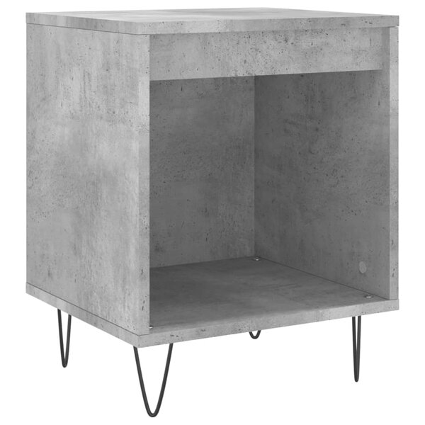 vidaXL Table de chevet gris béton 40x35x50 cm bois d’ingénierie