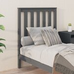 vidaXL Tête de lit Gris 81x6x101 cm Bois massif de pin