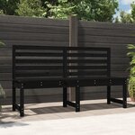 vidaXL Banc de jardin noir 157 5 cm bois massif de pin