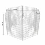 vidaXL Lit surélevé à gabion hexagonale 160x140x100 cm