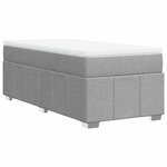 vidaXL Sommier à lattes de lit avec matelas Gris clair 100x200cm Tissu