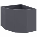 vidaXL Jardinière d'Angle Anthracite 45 x 45 x 35 cm Acier