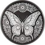Pièce de monnaie en Argent 5 Dollars g 31.1 (1 oz) Millésime 2025 BUTTERFLY