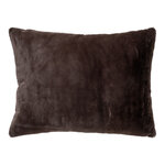 Coussin en fourrure artificielle gris clair 45 x 60 cm