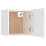 vidaXL Table de chevet Blanc 30 5x30x30 cm Bois d'ingénierie