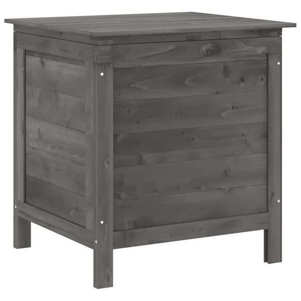 vidaXL Boîte de rangement de jardin anthracite bois massif de sapin