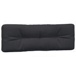vidaXL Coussins de palette lot de 2 noir tissu