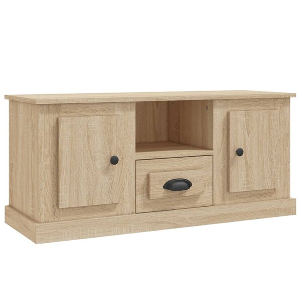 vidaXL Meuble TV chêne sonoma 100x35 5x45 cm bois d'ingénierie