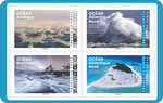 Carnet de 12 timbres - Océans - Lettre verte