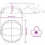 vidaXL Dôme de piscine Noir 336 x 322 x 160 cm