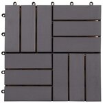 vidaXL Carreau de terrasse 20 Pièces Gris 30 x 30 cm Bois d'acacia