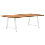 vidaXL Table à manger marron clair bois de chêne massif rectangulaire
