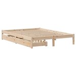 vidaXL Cadre de lit sans matelas 135x190 cm bois de pin massif