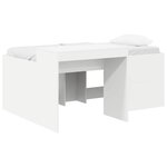 vidaXL Lit haut pour enfants avec bureau Blanc Bois d'ingénierie