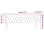 vidaXL Tête de lit avec oreilles Taupe 183x23x78/88 cm Tissu
