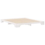 vidaXL Cadre de lit surélevé Blanc 180 x 220 cm Bois massif en pin