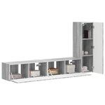 vidaXL Ensemble meuble TV 3 Pièces Gris Sonoma Bois d'ingénierie