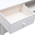 vidaXL Meuble TV Blanc 108x30x40 cm Bois de Paulownia solide