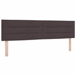 vidaXL Lit à ressorts avec matelas Marron foncé 180 x 200 cm tissu