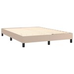 vidaXL Sommier à lattes de lit avec matelas Cappuccino 140x190 cm