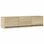 vidaXL Meuble TV avec LED 165 x 34 x 40 cm Chêne Sonoma