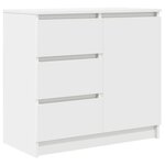 vidaXL Buffet avec tiroir blanc 71x35x65 cm bois d'ingénierie