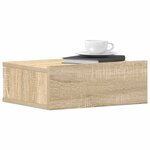 vidaXL Tables de chevet flottantes 2 Pièces Chêne sonoma Bois ingénierie