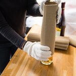 Pack and Move - Lot de 12 Paires de gants de travail déménagement - Coton et PVC antidérapant - Blanc et Noir