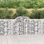 vidaXL Paniers à gabions arqués 13 Pièces 200x30x100/120 cm Fer galvanisé