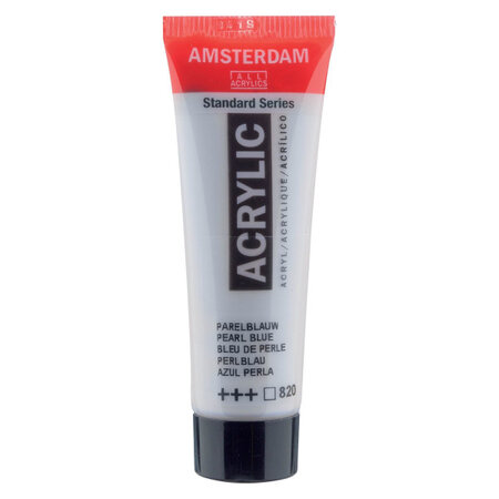 Peinture acrylique en tube bleu perle 20ml - amsterdam