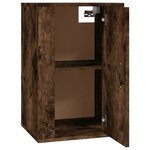 vidaXL Meuble TV mural Chêne fumé 40x34 5x60 cm