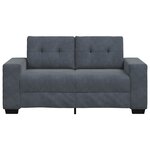 vidaXL Canapé causeuse gris foncé 120 cm velours