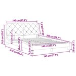 vidaXL Cadre de lit sans matelas vert foncé 140x200 cm velours