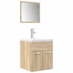vidaXL Ensemble de meubles de salle de bain 3 Pièces chêne sonoma