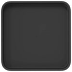 vidaXL Plateau carré à fleurs 6 pc Noir 25 5 x 25 5 x 2 5 cm Plastique